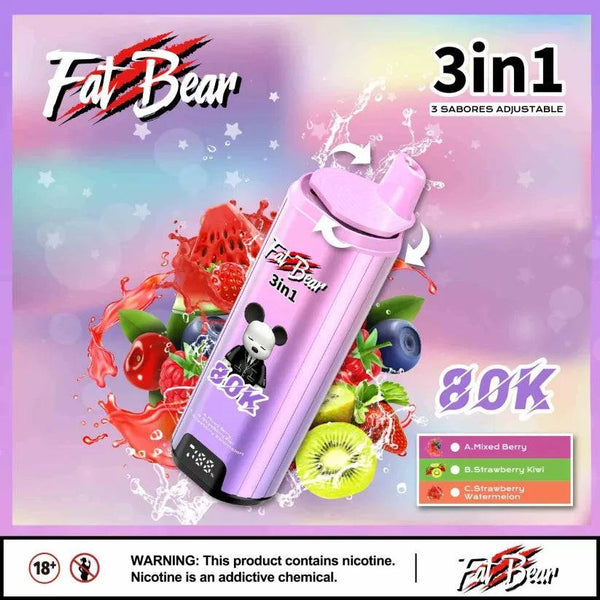 Fat Bear Triple 3 in 1 80000 Puffs - PURE