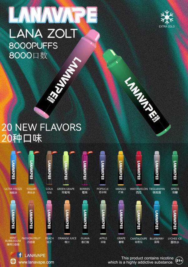 LANA ZOLT抛棄式8000口一次性 - PURE