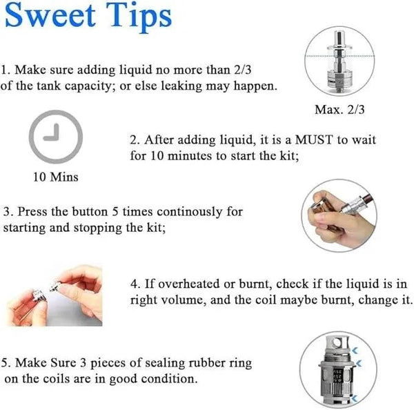 kamry replacement coil for k1000 Plus Wood Color e-cig Pipe (Coils) - PURE