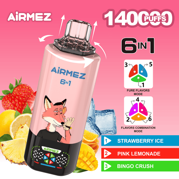 Airmez FOX 140k Puffs 6 IN 1 - PURE