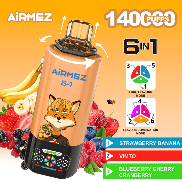 Airmez FOX 140k Puffs 6 IN 1 - PURE