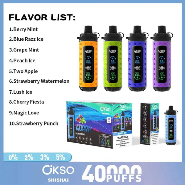 OKSO Shisha Max 40k Puffs - PURE
