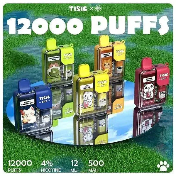 【10款可選】TISIC貓咪一次性電子煙12000口 功率可調整 4%濃度 現貨速發 - PURE