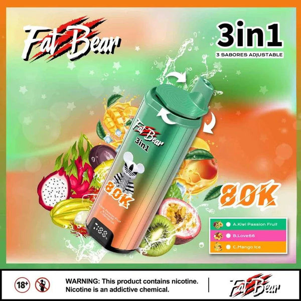 Fat Bear Triple 3 in 1 80000 Puffs - PURE