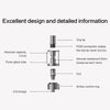kamry k1000 Plus Atomizer 2ml Empty Tank for Wood Color e-cig Pipe - PURE