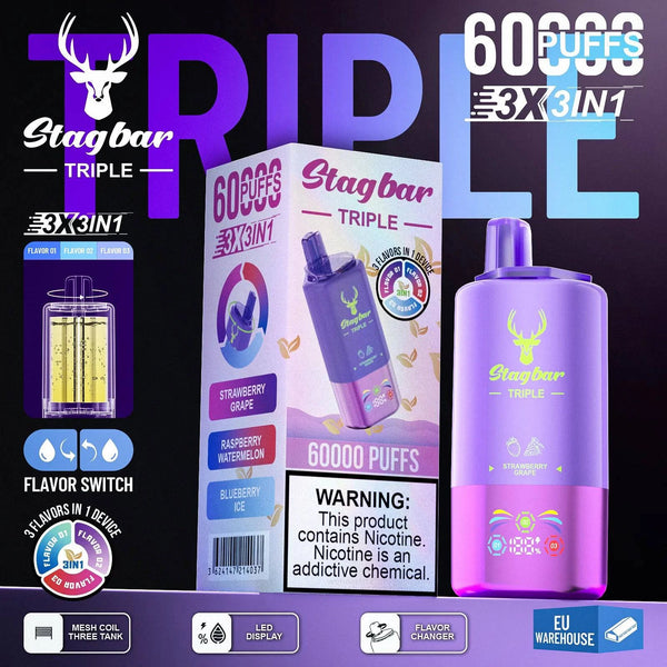 Star Bar Triple 60000 Puffs 3 IN 1 - PURE