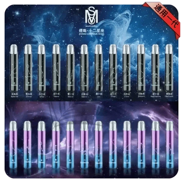 MSO爅嘶12星座主機系列黑色紫色可選夜光一代煙彈通用電子煙桿 - PURE